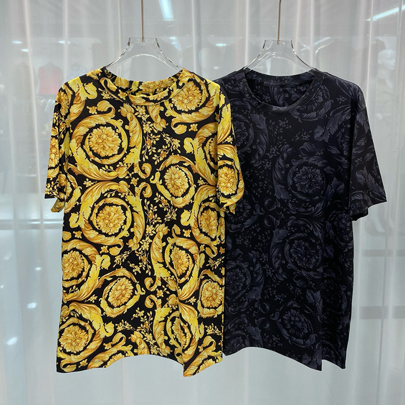 2025 Spring/Summer New European and American Cross-Border Trade Digital Print Youth Popular Casual Men's Short-Sleeve Round Neck T-Shirt