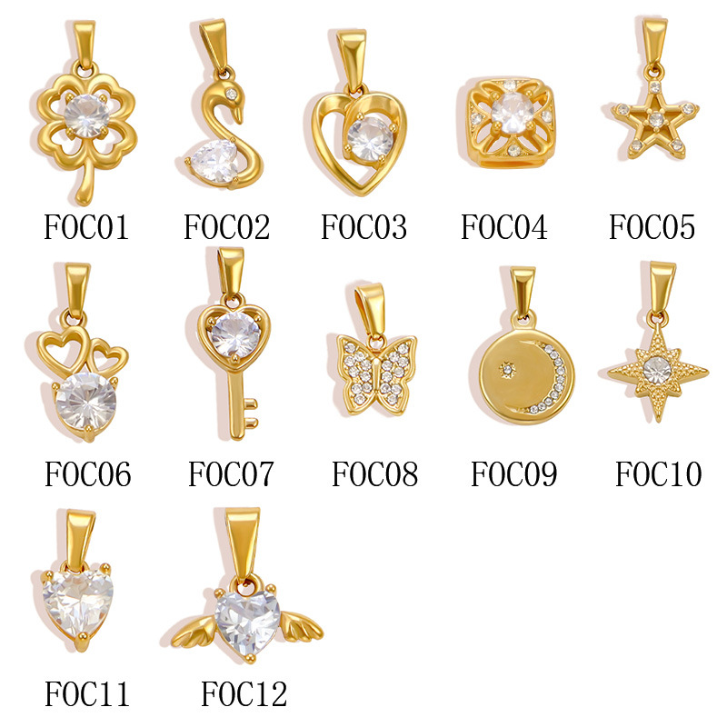 3g Weight Pendant Jewelry Making Type 13.3*20.7mm Jewelry Making Size Real Gold Plated Plating Material Zircon Inlay Material DIY Jewelry Accessories Classification 1 Piece Quantity 304 Stainless Steel Material Star, Heart Shape, Butterfly Pattern All Seasons Season Polished Finish IG Style Style Waterproof Non Tarnish, Inlay Craft 1 Piece 13.3*20.7mm 304 Stainless Steel Zircon Real Gold Plated Star Heart Shape Butterfly Polished Pendant DIY Jewelry Accessories 无