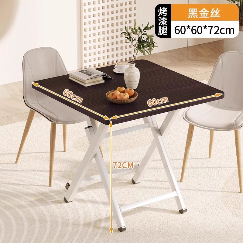 Mesa de comedor plegable, mesa redonda simple, mesa de alquiler, mesa portátil al aire libre, mesa de comedor cuadrada