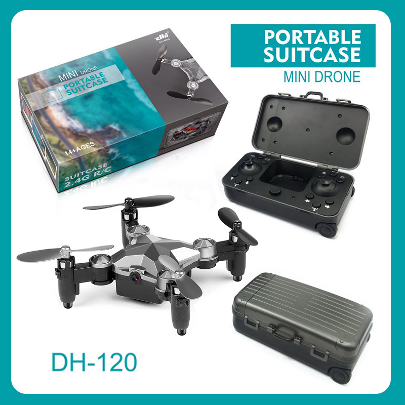 Control remoto HD aérea transmisión en tiempo real de cuatro ejes plegable mini UAV equipaje aviones juguetes para niños al por mayor