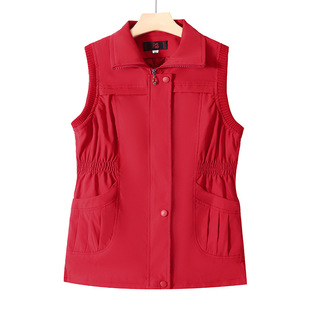 Middle-Aged and Elderly Mothers' Autumn Vests, Fashionable Outer Vests, Women's New Autumn and Winter Cardigans and Vests