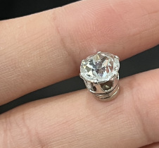 2#자석화자 귀걸이 클립 8mm [화이트] 1개