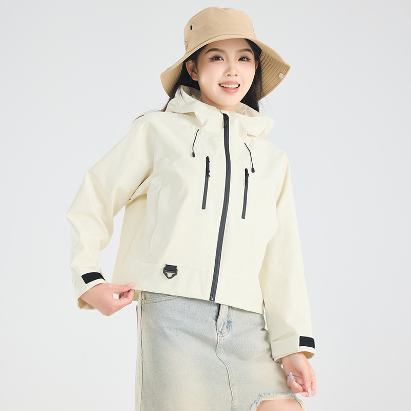 2025春秋新型防水防風カップル突撃服ファッションファッションファッションショート女性スポーツアウトドア男性ジャケット女性|undefined