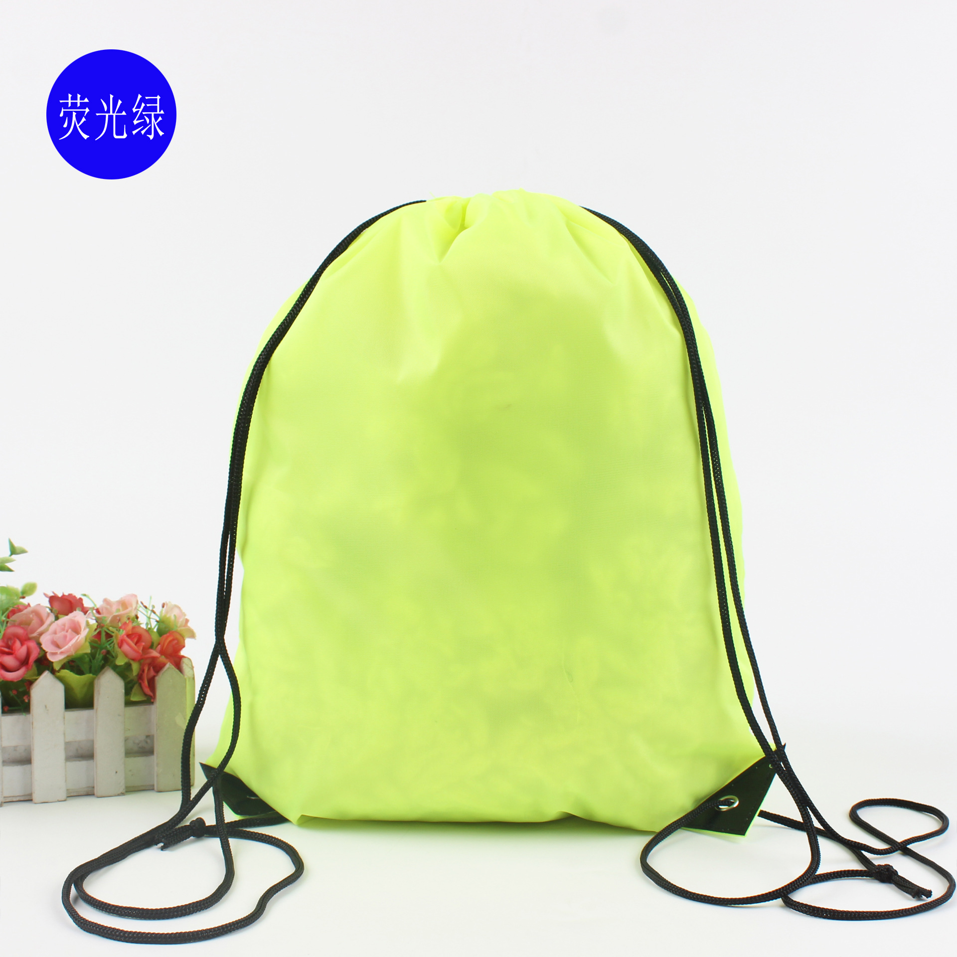 Fábrica directa 210D poliéster mochila con cordón mochila almacenamiento con cordón bolsa nylon publicidad bolsa logo image 13