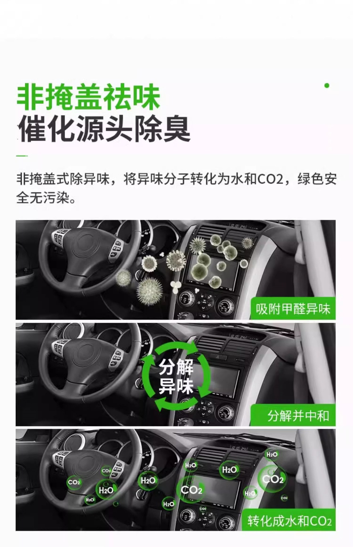 Suitable for eliminating odors in the car, car deodorizer, air conditioner sterilization and antibacterial spray, car odor remover, air freshener