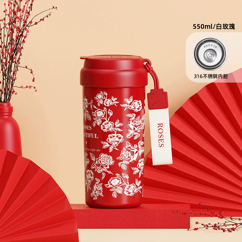 High quality handheld glass stainless steel, ceramic coffee liner, stainless steel AISI 304, orchid
