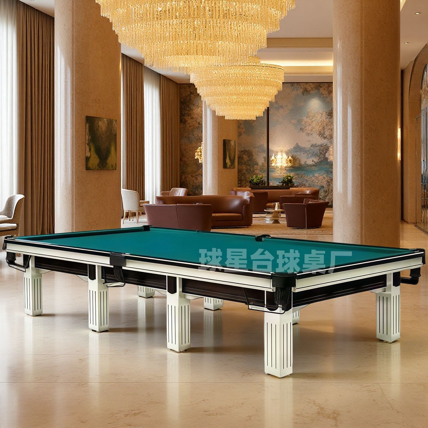 Russian pool table square legs (white/black
