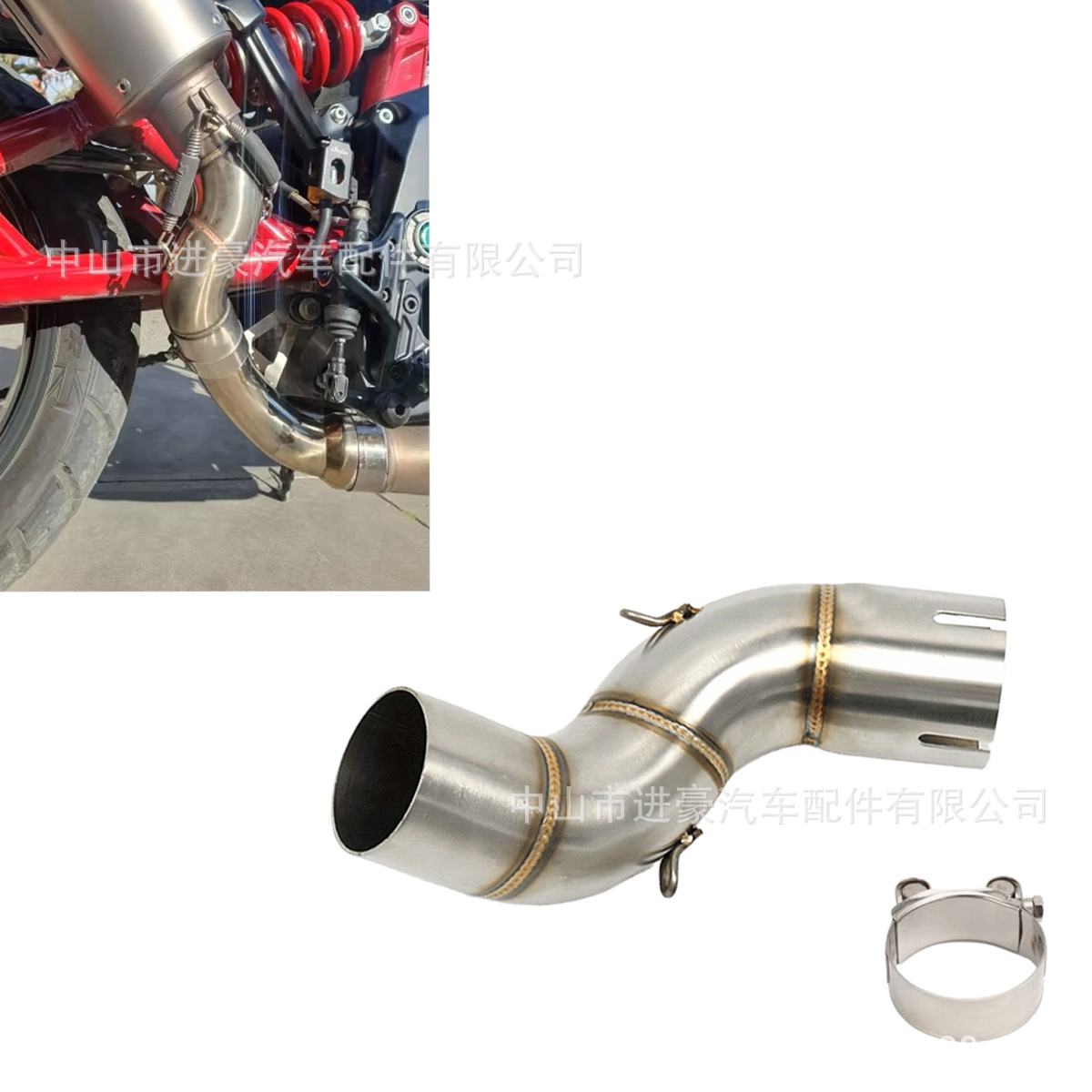 Suitable for Kawasaki Z900 Modified Mid-Section Exhaust Pipe, Stainless Steel Mid-Section, 17-24 Years, Factory Direct Sales