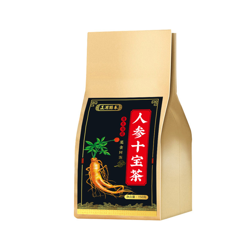 高麗人参十宝茶、男性用茶、黄精、クコ、杜仲雄花配合健康茶、独立ティーバッグ、五宝茶|undefined