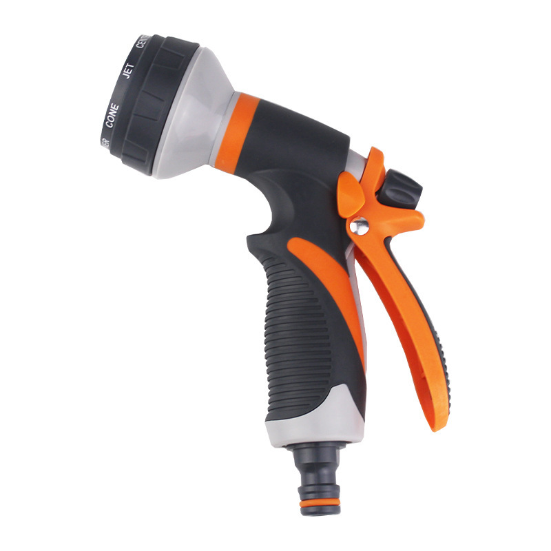 Multi-functional flower watering water gun soft glue garden watering nozzle garden vegetable high pressure car washing spray gun shower head