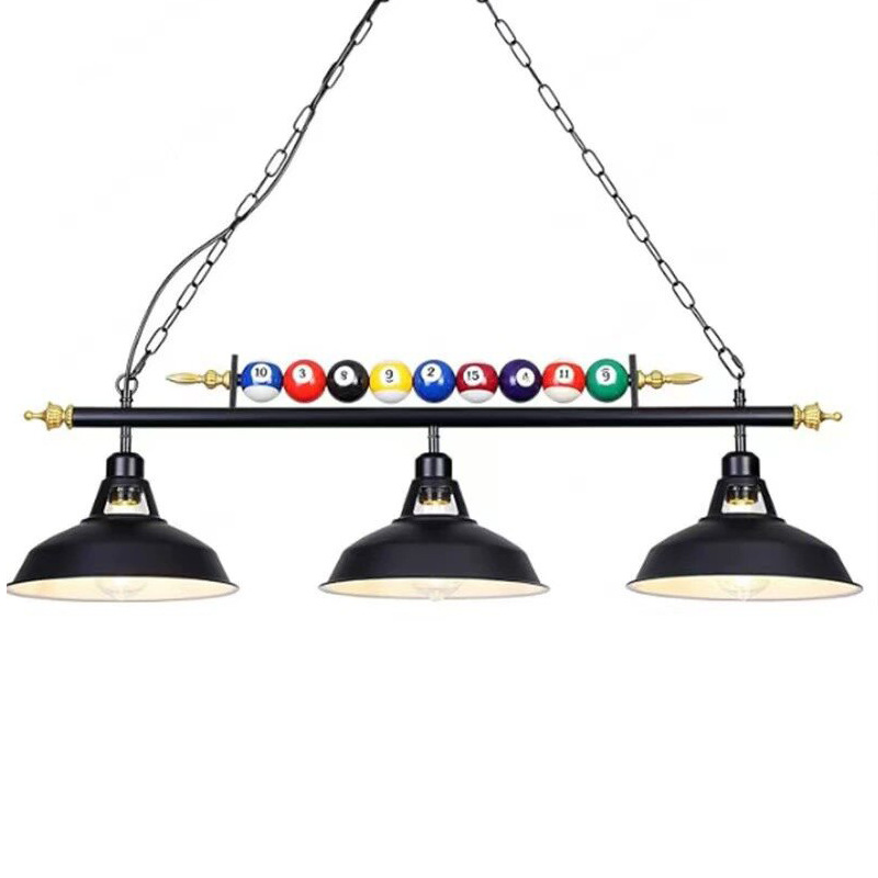 Lámpara retro americana creativa de billar candelabros de hierro forjado sala de estar comedor bar billar sala de vestir estilo industrial