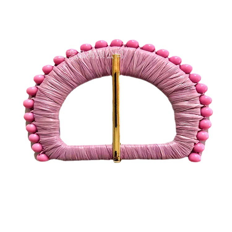 Плетеная Пряжка ручной работы для обуви Плетеная Пряжка Lafite Трава Плетеная Пряжка PP Трава Плетеная Пряжка Ручная пряжка