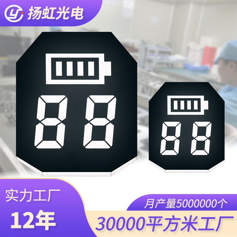 工厂直供数码管显示屏 led高亮七段电量八边形数码管显示屏/定制