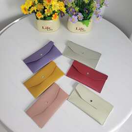 加可定制logo亚马逊pu皮革现金钱夹欧美钱包信封袋手提信封包手拿