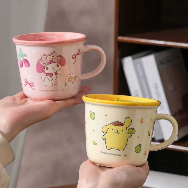 三丽鸥库洛米儿童水杯男女生陶瓷马克杯咖啡牛奶杯茶杯家用喝水杯|undefined
