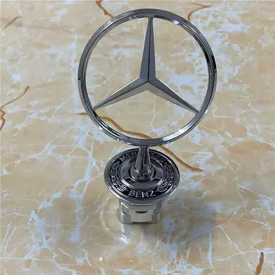 S300, S350, hood emblems, car — Car logo - standard-mercedes-benz-e-class-emblem-black-wheat-ear
