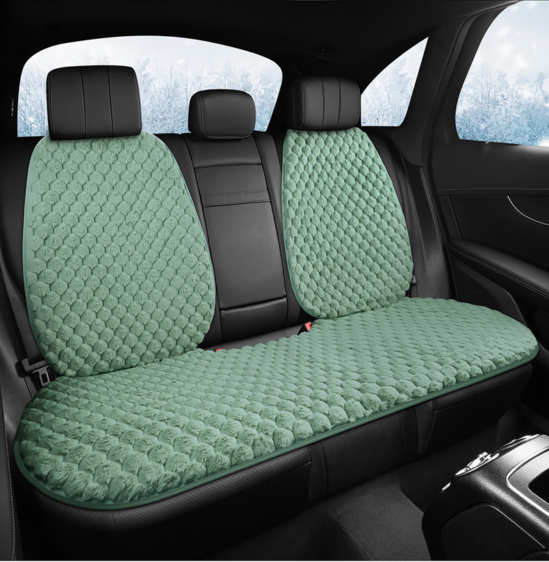 Winter Plush Car Seat Cushion Single Piece Rear Universal Warm Non-Slip