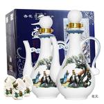 清香型白酒杏花村酒53度老酒一壶2纯粮食原浆500ml酒送酒杯1瓶