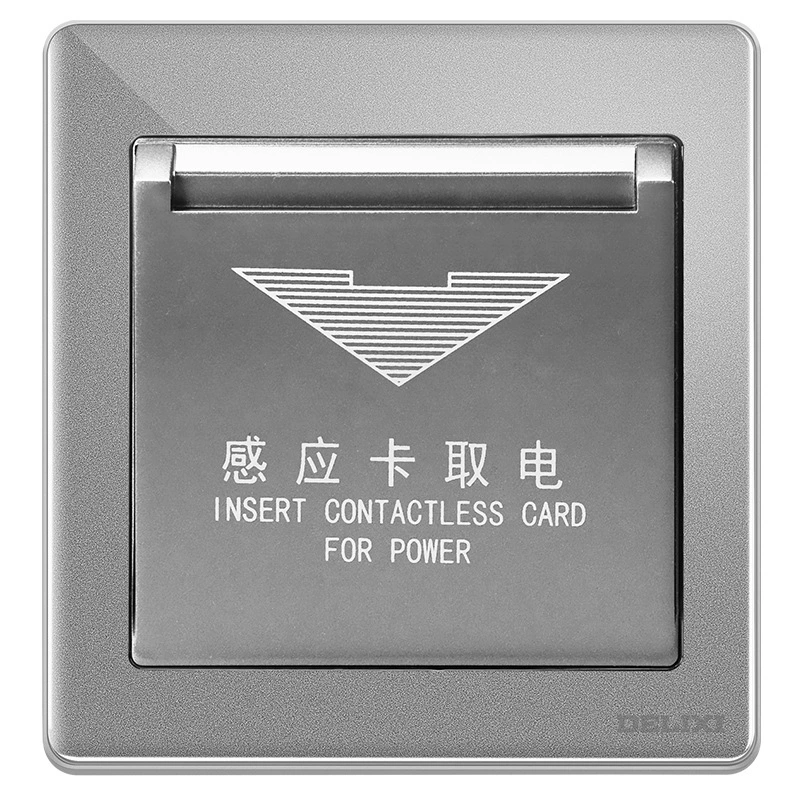 Панель Delixi Household 86 CD889 Ink Cai Caikai Open Double Control Starry Sky Gray Wall Switch
