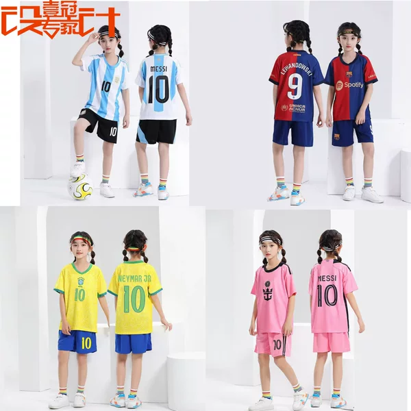 Summer thin children's football suit suit short sleeve men's outdoor running sports quick-drying breathable jersey women's wholesale