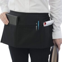 跨境半截短款围裙服务员大袋半身围裙亚马逊工厂批发耐磨咖啡厅