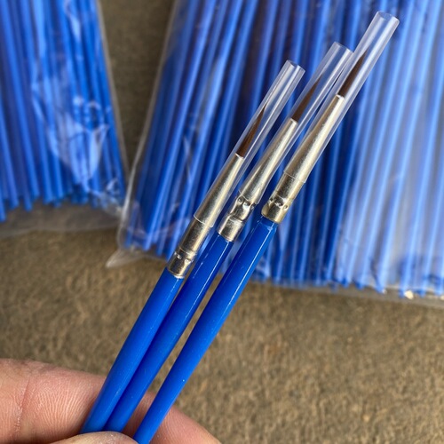 Children's plastic rod oil paint brush flat head painted digital diy hook line pen gypsum ceramic paint brush single wholesale