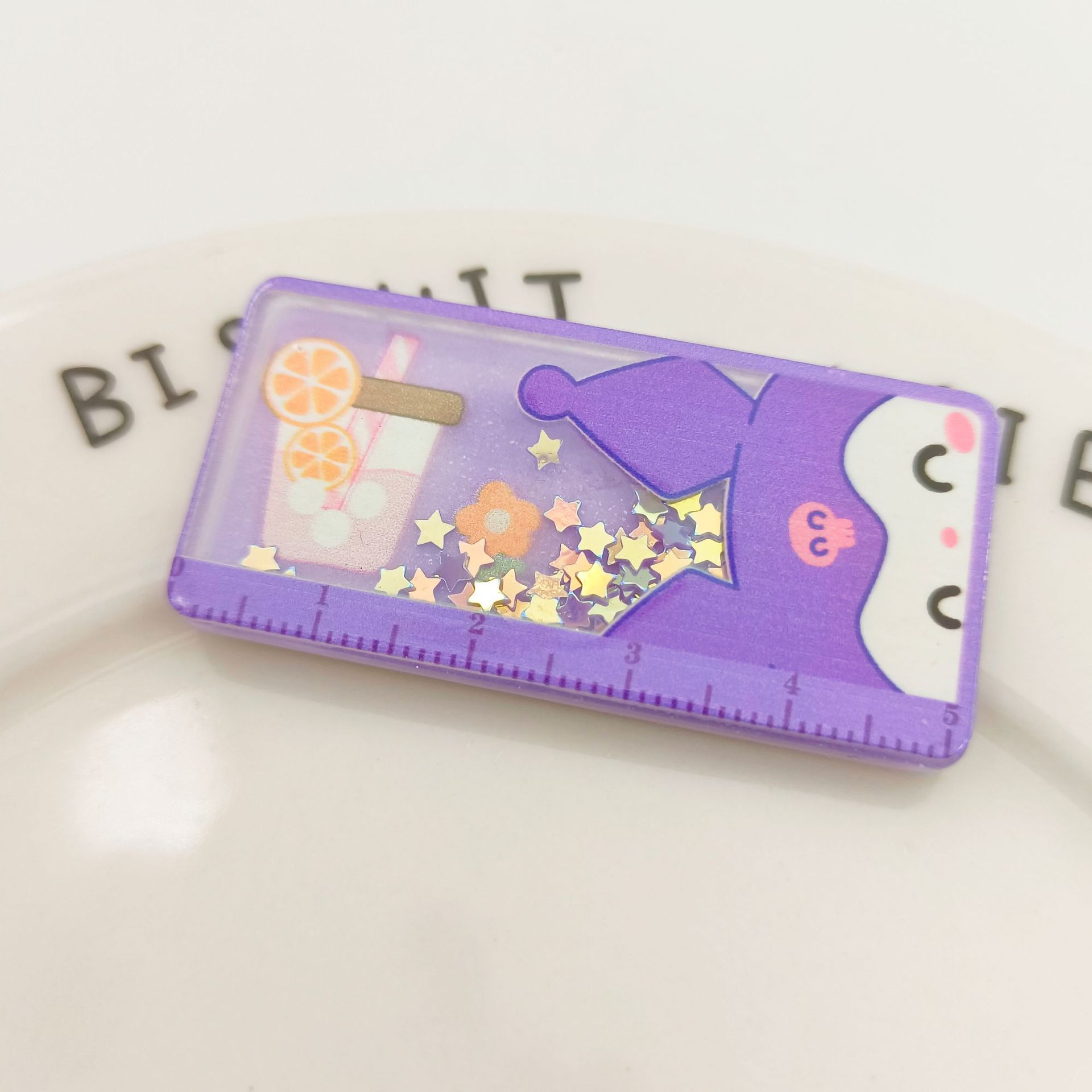 Acrílico lindo Sanrio dibujos animados dulce decorativo teléfono caso llavero accesorios regla parche