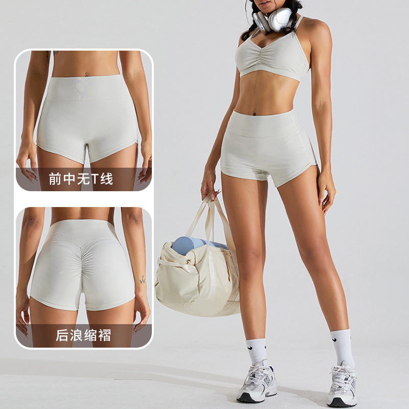 [Procesamiento personalizado] Pantalones de entrenamiento apretados de tres puntos para correr Pantalones de entrenamiento apretados de mujeres de Europa y América