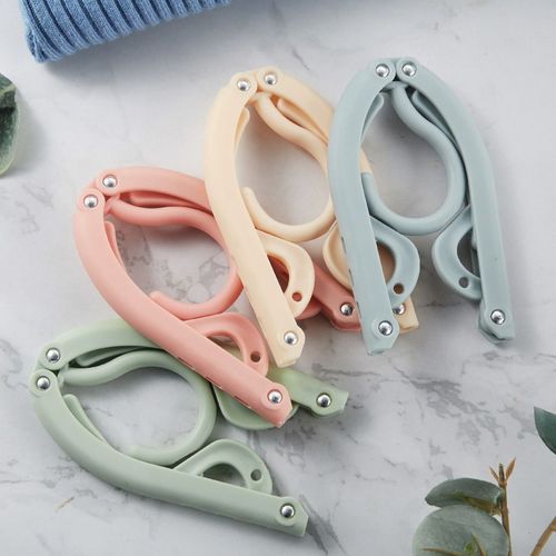 Folding clothes hanger travel multifunctional plastic magic portable home storage simple business trip retractable non-slip drying rack