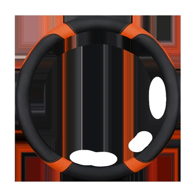 Wheel Cover, Suitable for All Seasons, Steering wheel cover - a018-black-orange-38cm