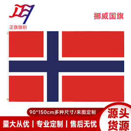 90*150cm挪威国旗厂家现货批发 3*5ft涤纶旗子各国家跨境货源批发