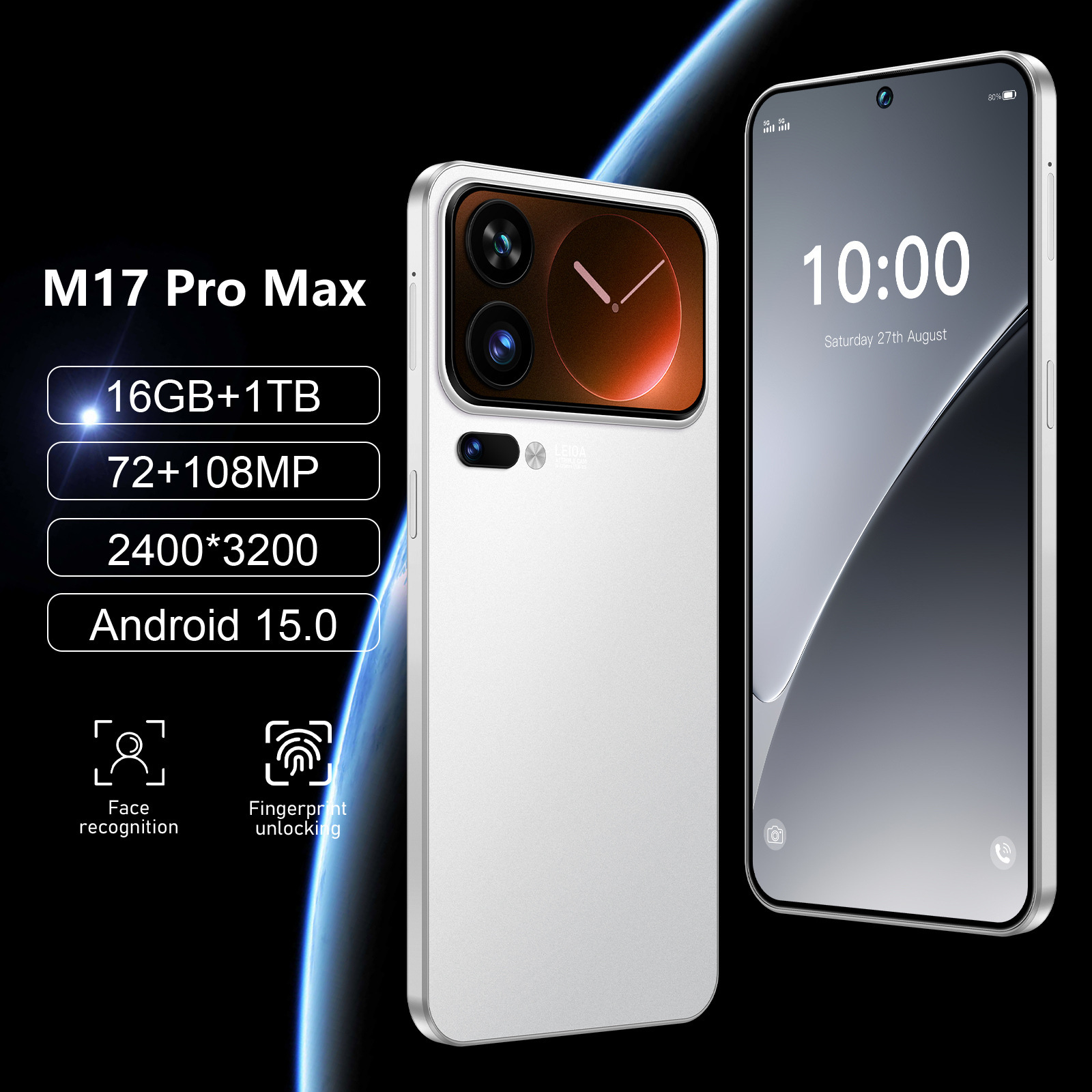 New Cross-border M17promax Smartphone With 16+1tb Large Memory, 5g...