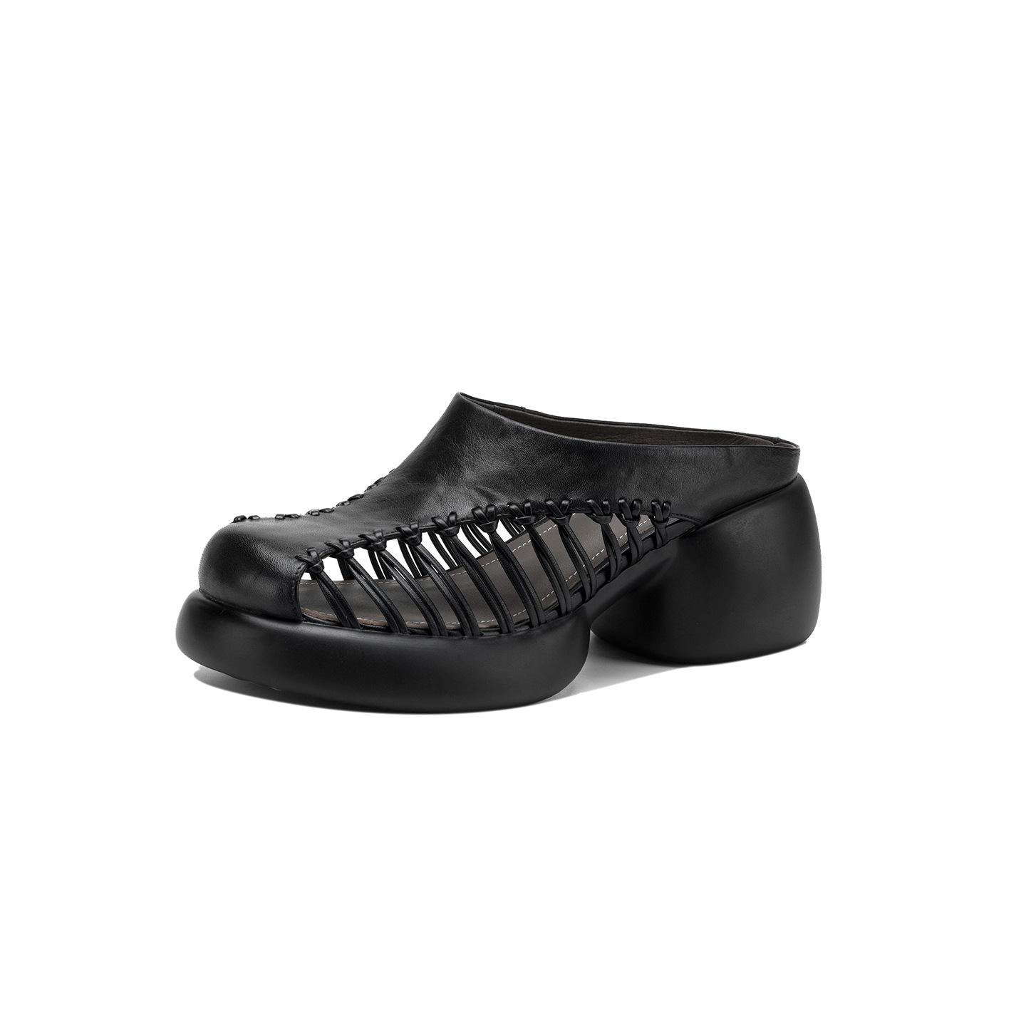 Sandal cao gót nữ mũi nhọn quai ngang phong cách cổ điển, gót 6 cm — đen chi tiết 31