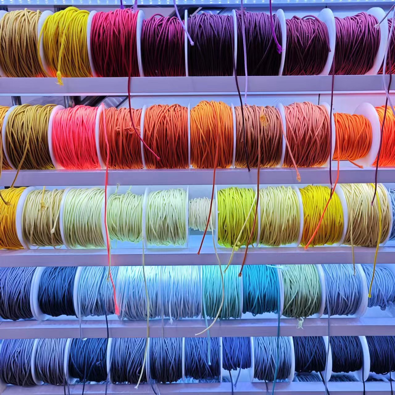 松紧带彩色弹力绳耐用弹力线圆形2.5mm尼龙包线高胶松紧带橡皮筋