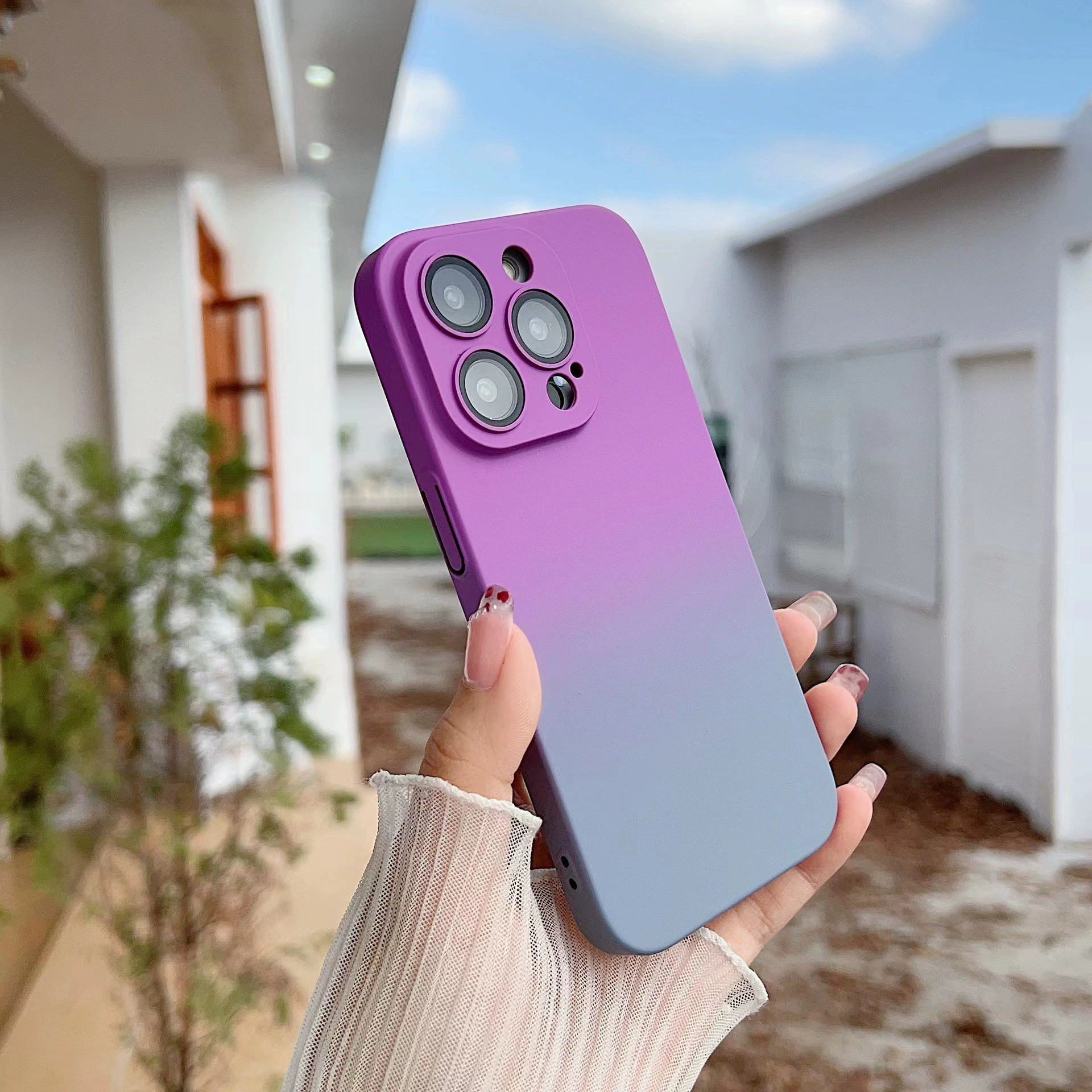 Apple, совместимый матовый линза, чехол для телефона, iPhone 14, защитный чехол, iphone, градиент