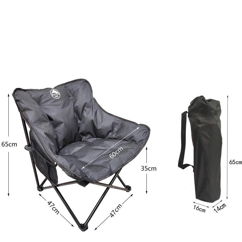 Silla plegable al aire libre Silla Luna (algodón espesado) camping silla plegable Silla de playa arte bosquejo silla plegable