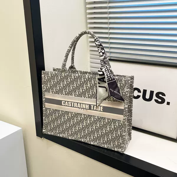2026 New Fashion Hot-Selling D Brand Classic Shopping Bag Large Capacity Tote Bag Handbag Ribbon Bag for Commuting