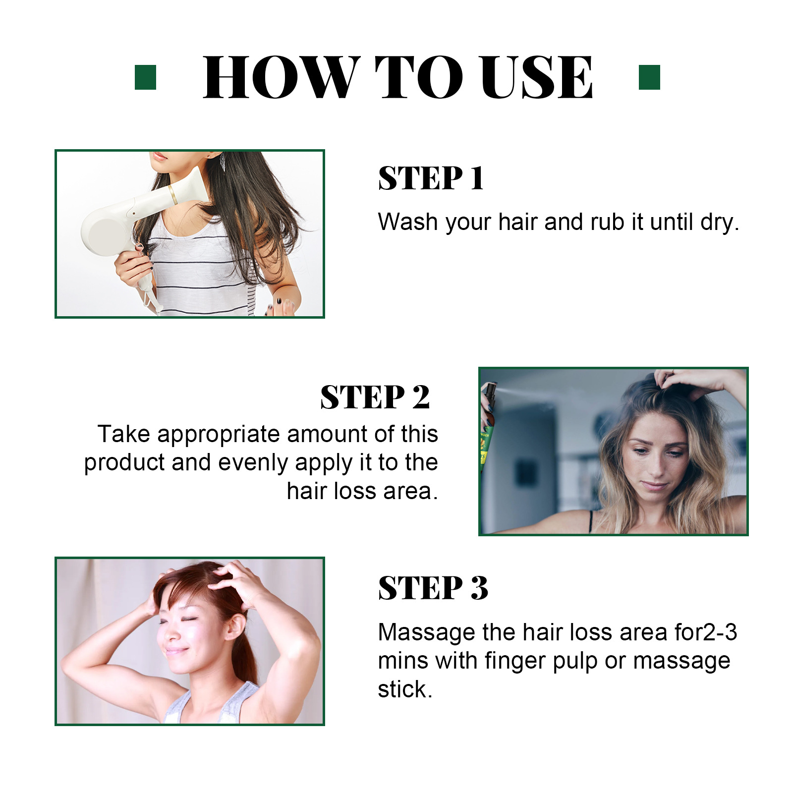 eelhoe ginger hair growth spray strengthens hair massage scalp dense hair solid hair anti-fall repair nourishing liquid_voghion.com