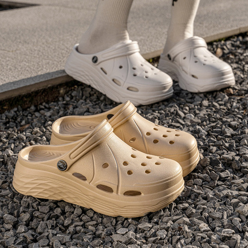 Hole shoes, women's platform slippers, women's height increasing shoes, eva, wading beach shoes, sandals, Europe and America, can be worn outside