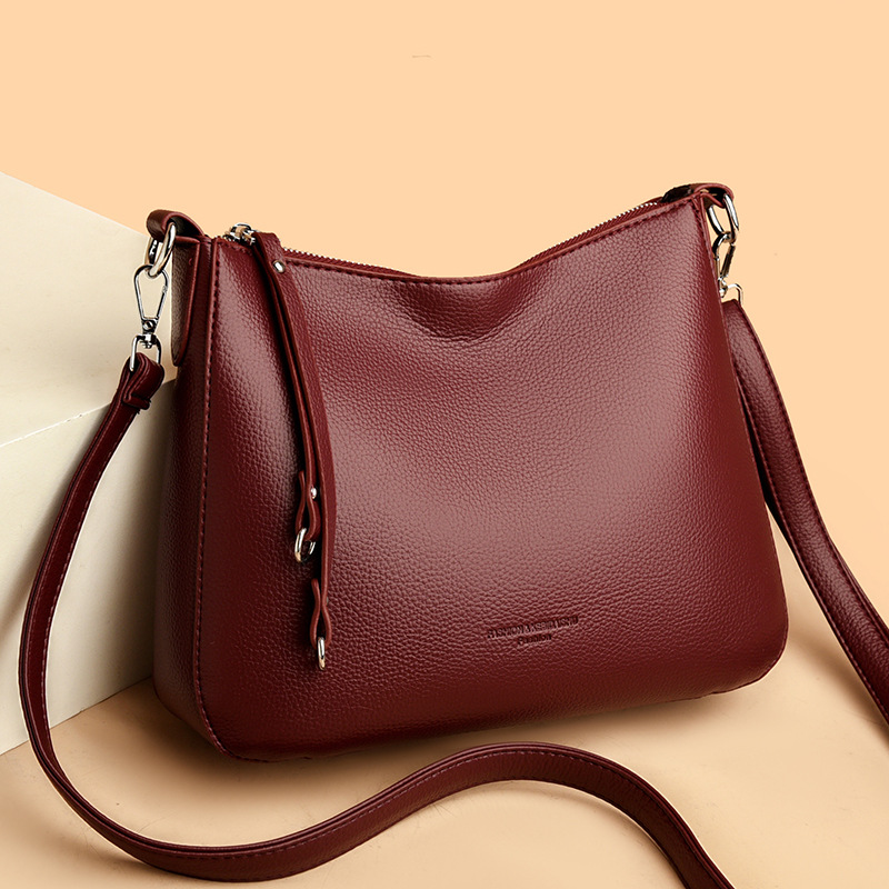 Women's Leather Shoulder Bag Large Capacity Versatile Handbag_voghion.com