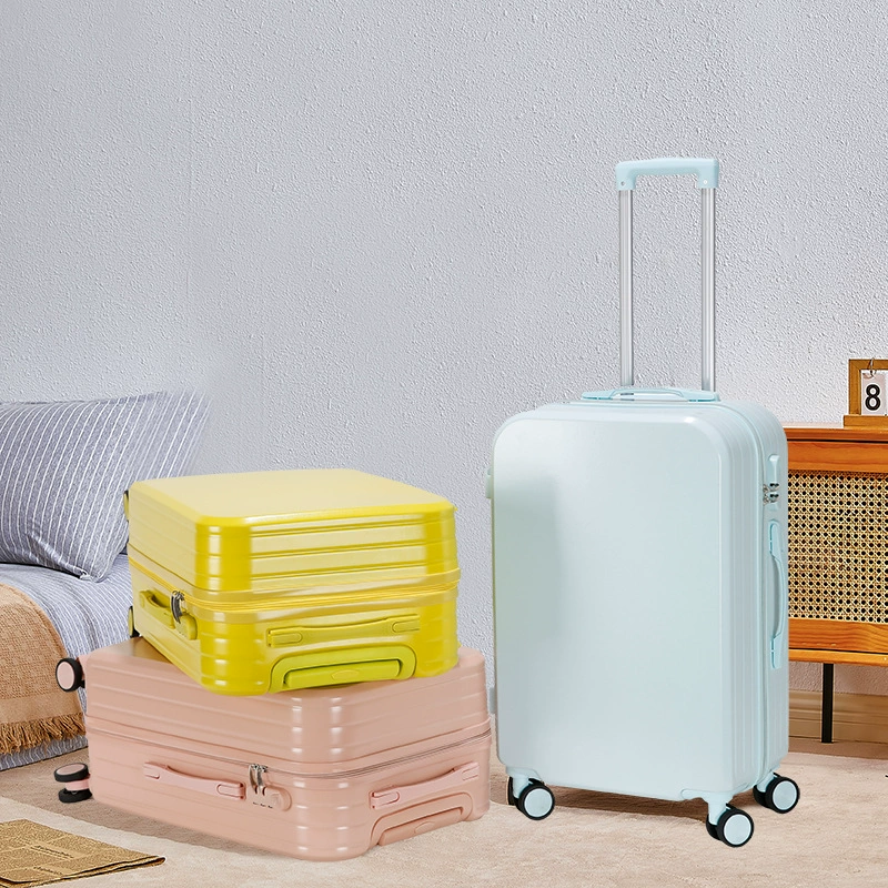 Сплошной цветной чемодан для багажа, 20inch чемоданов на колесиках, мужской и женский студенческий маленький свежий чемодан с паролем