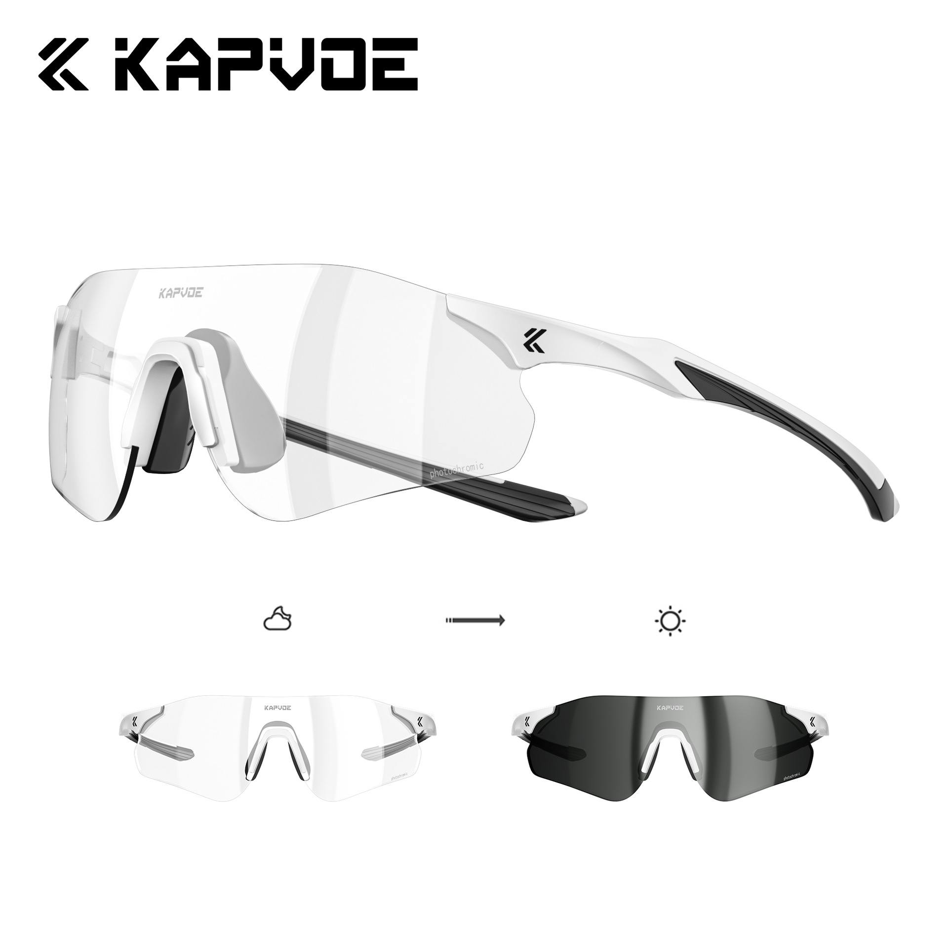 Gafas Fotocromáticas para Ciclismo y Correr de TR90, Fotocromático y Cortavientos, para Ciclismo y Escalada image 17