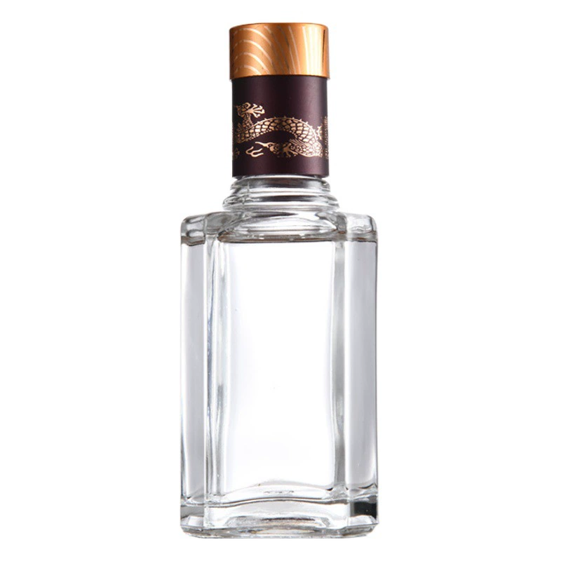 Новая прозрачная стеклянная бутылка для вина 0.1kg маленькая бутылка для вина, пустая бутылка с крышкой, повторяемая пробная маленькая бутылка для вина, 125 мл, бутылка для белого вина