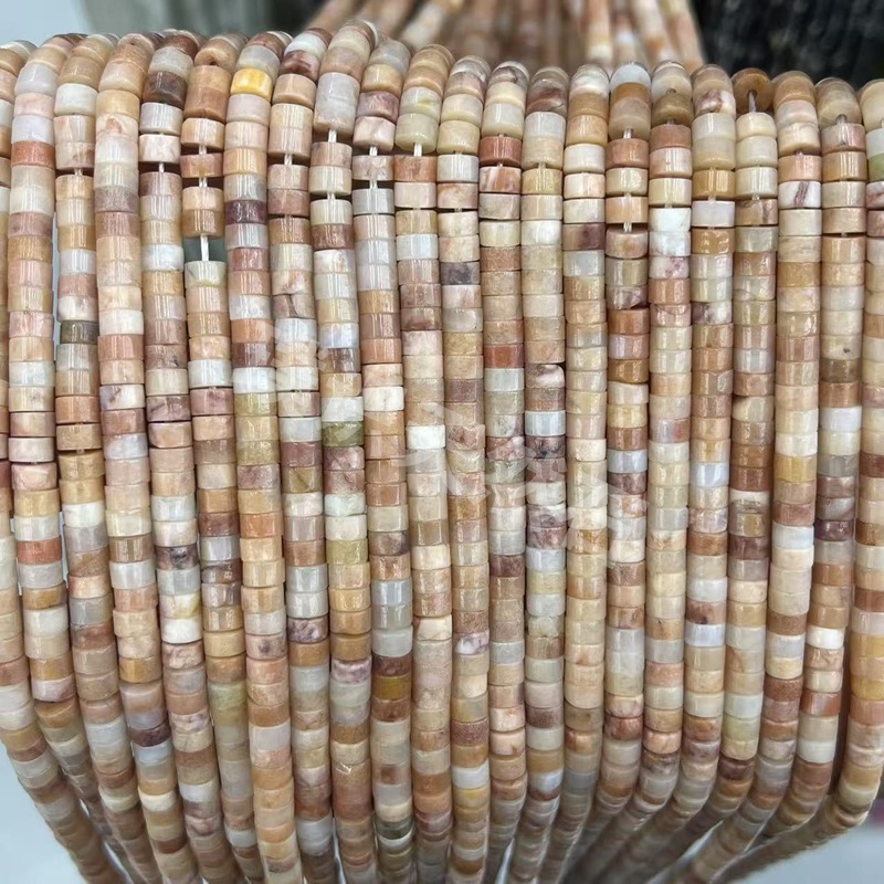 2*4mm天然石管珠隔片散珠玉髓青金水晶圆柱隔珠diy饰品配件批发|undefined