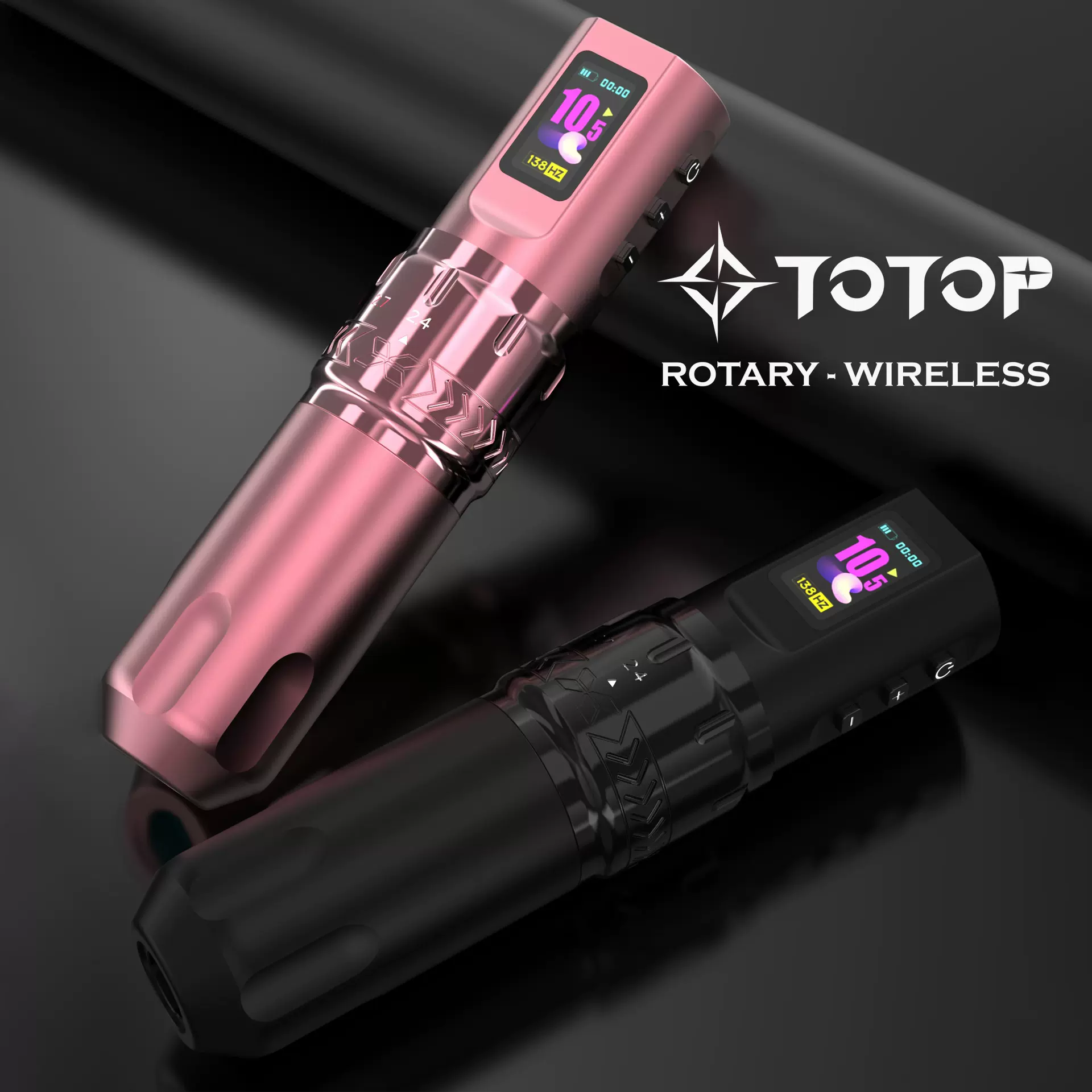 跨境爆款topo无线纹身马达笔 可调行程纹身笔 纹身无线笔纹身工具