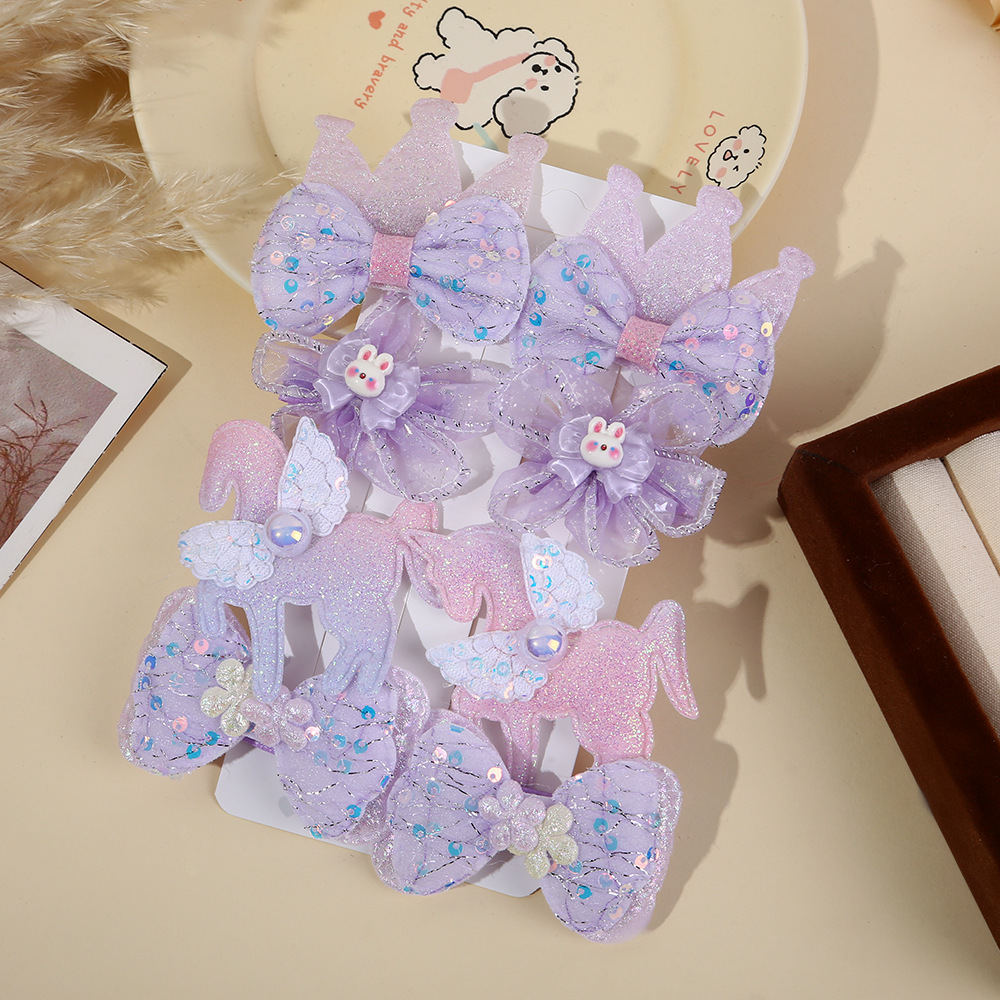 Niños arco flores pinzas de cabello para bebés tela encaje pinzas de frange princesa no lastimar pinzas de cabello