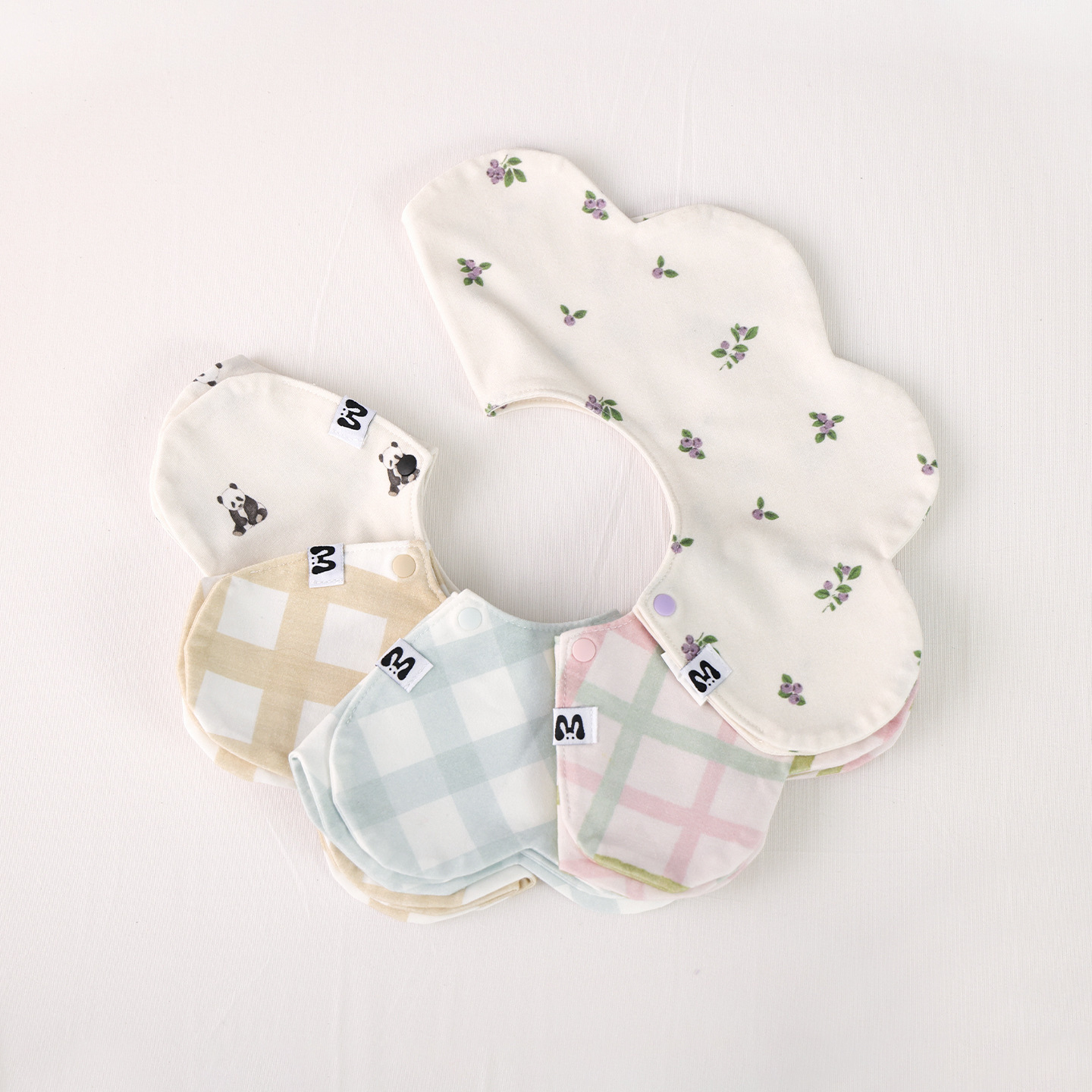 Double-sided brand children's waterproof eating bib