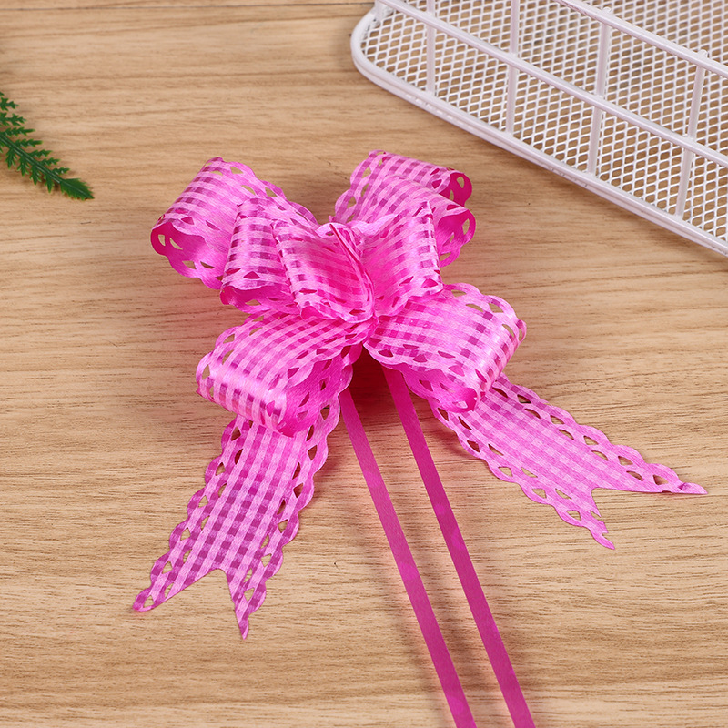 Comercio exterior Venta caliente 30 hueco impreso encaje dibujado a mano flor Navidad cumpleaños regalo embalaje arco dibujado flor cinta