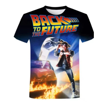 Back to the Future 3D Printed T-shirt Men's Women's Short Sleeve T-shirt Streetwear T-shirt Top Children's Clothing