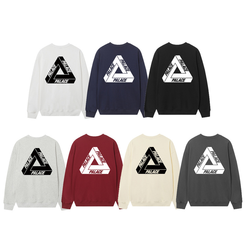 Trendy Brand Palace Classic Large Triangle Logo Print Wang Yibo Same Style Loose-Fitting Unisex Autumn and Winter Crewneck Sweatshirt